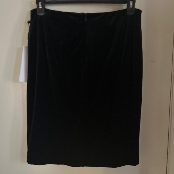 Calvin Klein Black Velvet Skirt - Picture 2 of 9